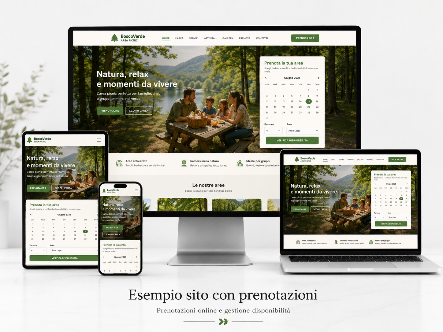 Esempio sito con prenotazioni online